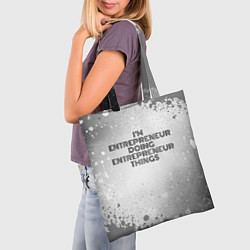Сумка-шопер Im doing entrepreneur things: на светлом, цвет: 3D-принт — фото 2