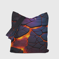 Сумка-шопер Неоновая лава - течение, цвет: 3D-принт