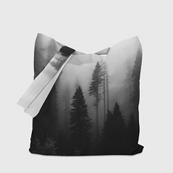 Сумка-шоппер Красивый лес и туман