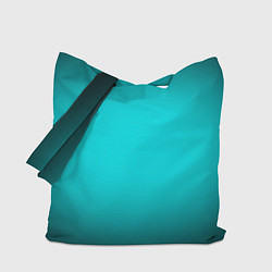 Сумка-шопер Неоновый синий градиент, цвет: 3D-принт