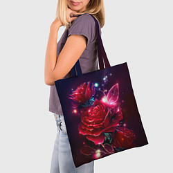 Сумка-шопер Розы с огоньками, цвет: 3D-принт — фото 2