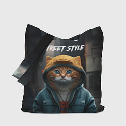 Сумка-шопер Street cat, цвет: 3D-принт