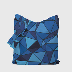 Сумка-шоппер Синие треугольники, абстракт