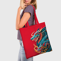 Сумка-шопер Japanese dragon - irezumi, цвет: 3D-принт — фото 2