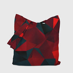 Сумка-шопер Битва кубов красный и черный, цвет: 3D-принт