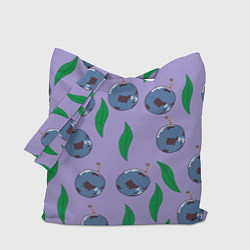 Сумка-шопер Листья и слива, цвет: 3D-принт