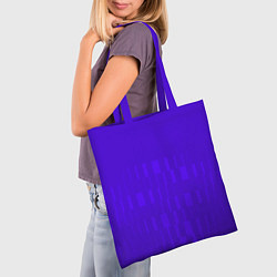 Сумка-шопер Паттерн в стиле модерн синий тусклый, цвет: 3D-принт — фото 2