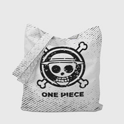Сумка-шопер One Piece с потертостями на светлом фоне, цвет: 3D-принт