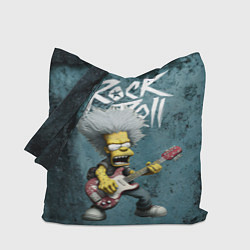 Сумка-шопер Rock n roll style Simpsons, цвет: 3D-принт