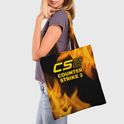 Сумка-шопер Counter Strike 2 - gold gradient, цвет: 3D-принт — фото 2