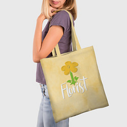 Сумка-шопер Florist with a flower, цвет: 3D-принт — фото 2