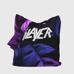 Сумка-шоппер Slayer neon monstera