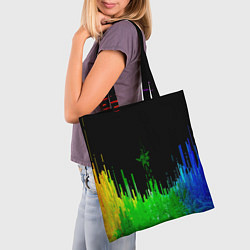 Сумка-шопер Геометрическая музыкальная волна, цвет: 3D-принт — фото 2