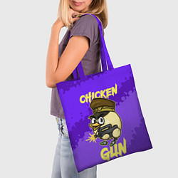 Сумка-шопер Чикен Ган - цыпленок, цвет: 3D-принт — фото 2