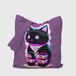 Сумка-шопер Японский суши-кот, цвет: 3D-принт