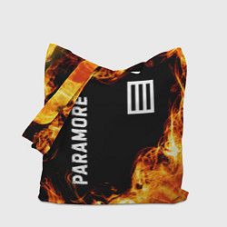 Сумка-шопер Paramore и пылающий огонь, цвет: 3D-принт