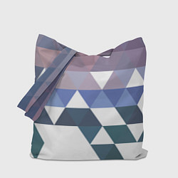 Сумка-шопер Абстрактные разноцветные треугольники в паттерне, цвет: 3D-принт
