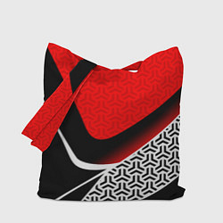 Сумка-шоппер Геометрическая униформа - красная