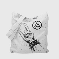 Сумка-шопер Linkin Park и рок символ, цвет: 3D-принт