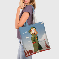Сумка-шопер Боевая девчонка, цвет: 3D-принт — фото 2