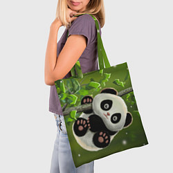 Сумка-шопер Панда на дереве отдыхает, цвет: 3D-принт — фото 2