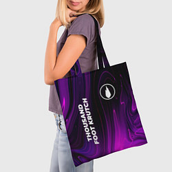 Сумка-шопер Thousand Foot Krutch violet plasma, цвет: 3D-принт — фото 2