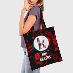 Сумка-шопер The Killers rock glitch, цвет: 3D-принт — фото 2