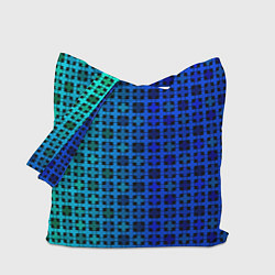 Сумка-шоппер Сине-зеленый геометрический узор