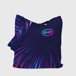 Сумка-шопер BYD neon speed lines, цвет: 3D-принт