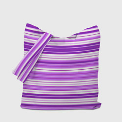 Сумка-шопер Фиолетовые полосы, цвет: 3D-принт