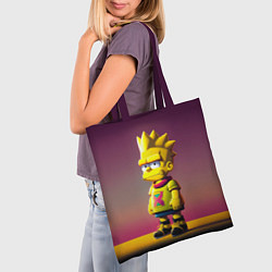Сумка-шопер Барт Симпсон - нейросеть, цвет: 3D-принт — фото 2
