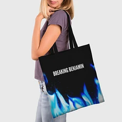 Сумка-шопер Breaking Benjamin blue fire, цвет: 3D-принт — фото 2