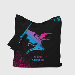 Сумка-шопер Black Sabbath - neon gradient, цвет: 3D-принт