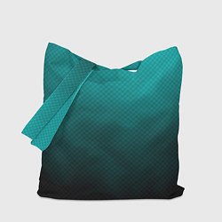 Сумка-шоппер Бирюзово-черный дым - Хуф и Ся