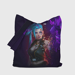 Сумка-шопер Jinx art arcane league of legends, цвет: 3D-принт
