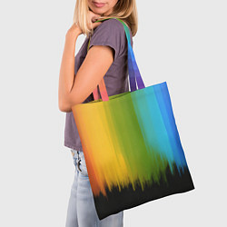 Сумка-шопер Летняя радуга, цвет: 3D-принт — фото 2