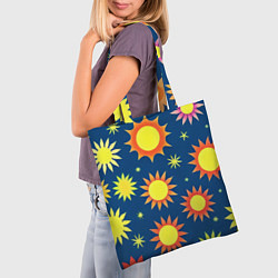 Сумка-шопер Цветы солнца, цвет: 3D-принт — фото 2