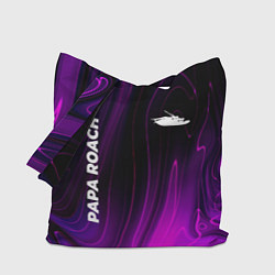 Сумка-шопер Papa Roach violet plasma, цвет: 3D-принт