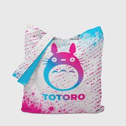 Сумка-шопер Totoro neon gradient style, цвет: 3D-принт