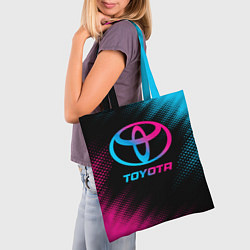 Сумка-шопер Toyota - neon gradient, цвет: 3D-принт — фото 2
