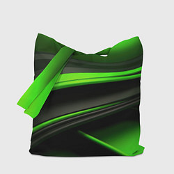 Сумка-шопер Black green textureпоп, цвет: 3D-принт