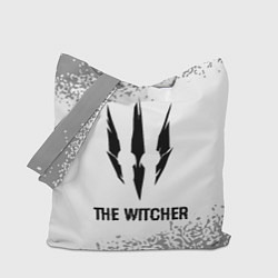 Сумка-шопер The Witcher glitch на светлом фоне, цвет: 3D-принт