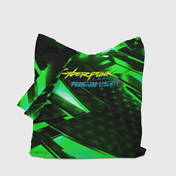 Сумка-шоппер Cyberpunk 2077 phantom liberty neon green