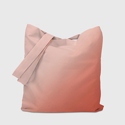 Сумка-шопер Градиент персиковый, цвет: 3D-принт