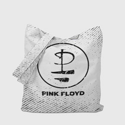 Сумка-шопер Pink Floyd с потертостями на светлом фоне, цвет: 3D-принт