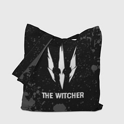 Сумка-шопер The Witcher glitch на темном фоне, цвет: 3D-принт