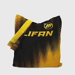 Сумка-шопер Lifan - gold gradient: символ сверху, цвет: 3D-принт