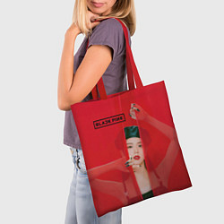 Сумка-шопер Blackpink red background, цвет: 3D-принт — фото 2