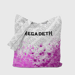 Сумка-шопер Megadeth rock legends: символ сверху, цвет: 3D-принт