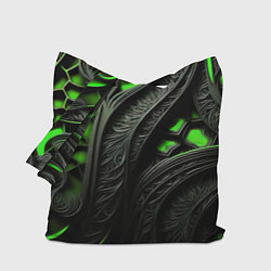 Сумка-шоппер Green black abstract